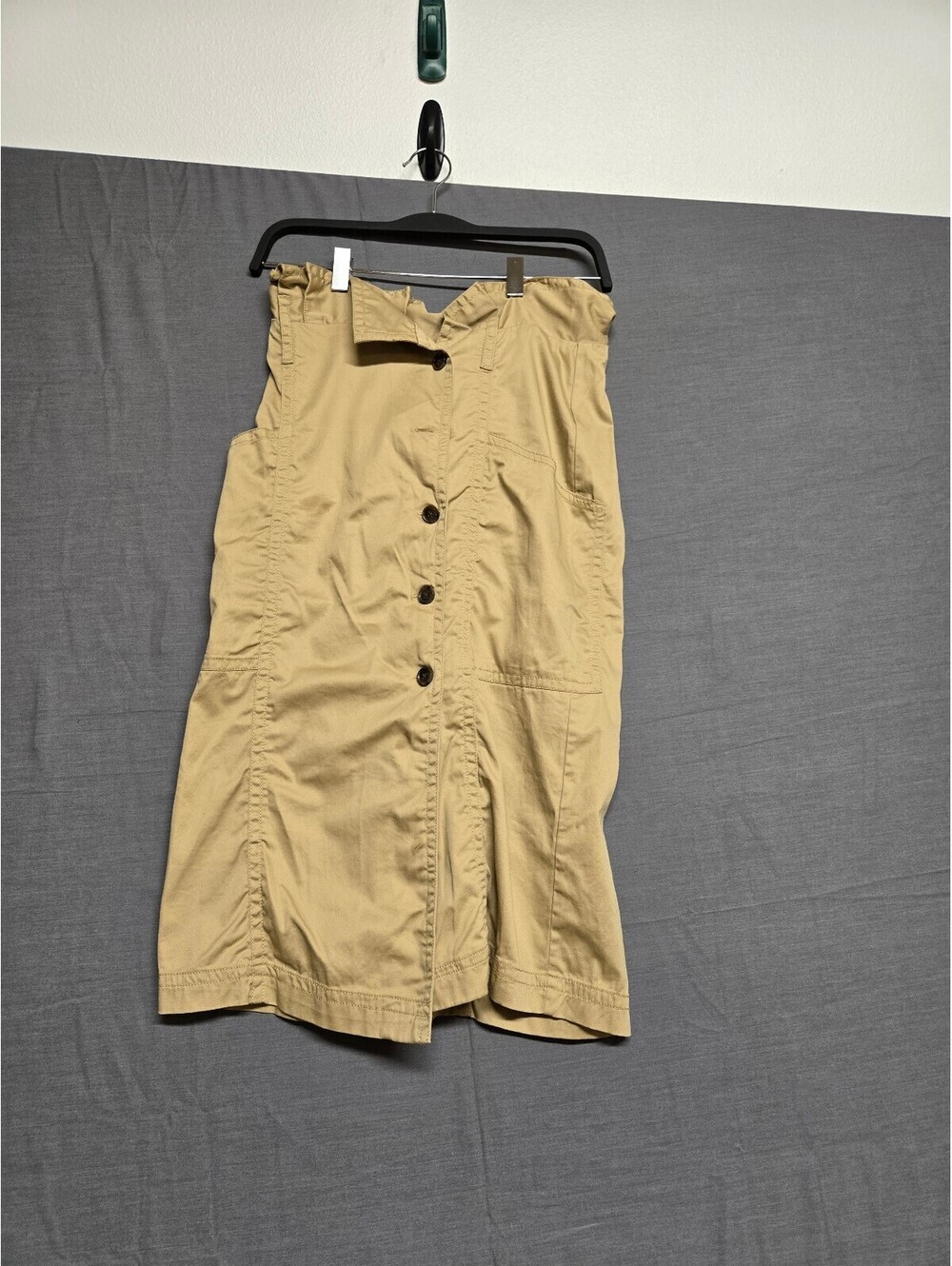 Banana Republic tan button front midi skirt SIZE 0